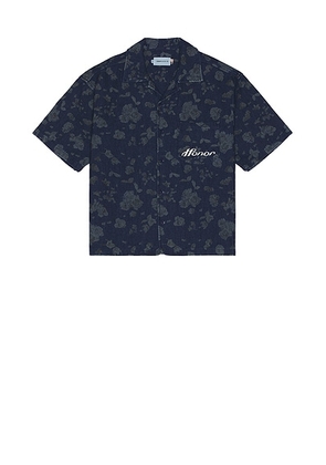 Honor The Gift Indigo Floral Camp Shirt in Blue - Navy. Size XXL/2X (also in M).