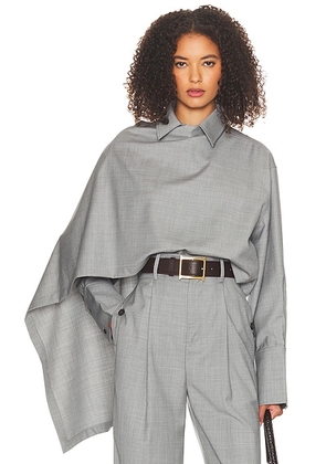 Helsa The Left Bank Layered Shirt in Grey Melange - Grey. Size XL (also in XS, M).
