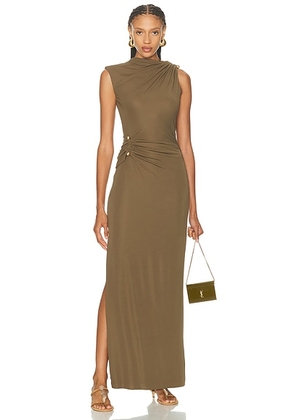 Cult Gaia Izola Dress in Rosemary - Olive. Size 4 (also in 6).