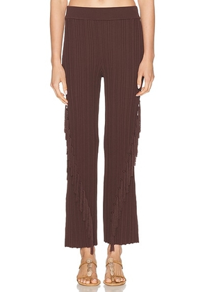 Cult Gaia Maude Knit Pant in Java - Chocolate. Size M (also in S).