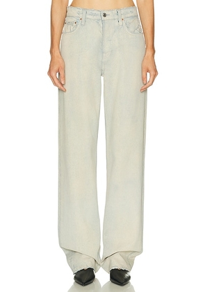 GRLFRND Bella Low Rise Boyfriend in Coldwater Canyon Dr - Blue. Size 25 (also in 24, 26, 27, 28, 29, 30, 31, 32).