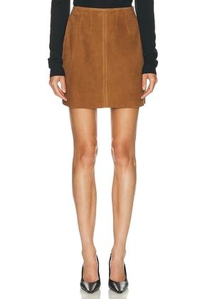 House of Dagmar Suede Mini Skirt in Toffee Brown - Brown. Size 38 (also in 32).