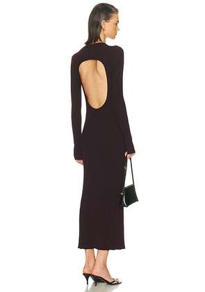 Helmut Lang Open Back Dress in Eggplant - Wine. Size M (also in L).
