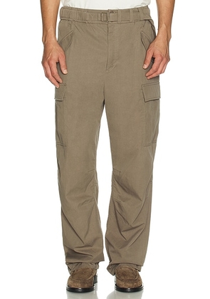 SIMKHAI Garrett Wide Leg Cargo Pants in Faded Olive - Olive. Size M (also in L, XXL).