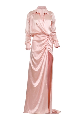 Francesca Miranda Exclusive Blush Horizon Silk Maxi Dress - Moda Operandi