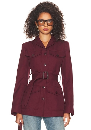 Helsa The Leisure Suit Jacket in Zinfandel - Wine. Size M (also in XXS, XS, S, L, XL).