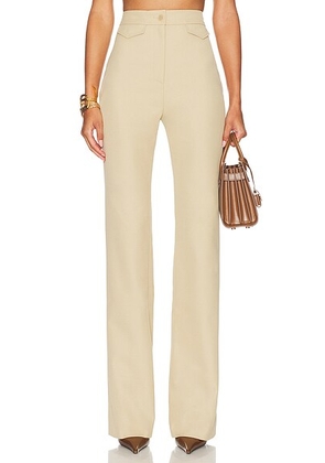 Helsa The Kick Flare Suit Pant in Camel - Tan. Size M (also in XXS, L, XL).