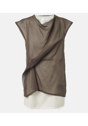 The Row Inawa draped layered cotton top
