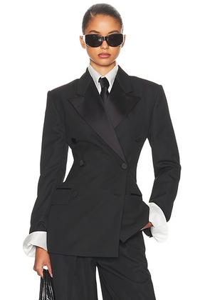 Helsa The Tuxedo Jacket in Black - Black. Size M (also in ).