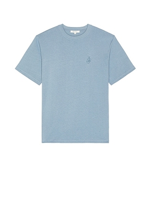 JW Anderson Anchor Embroidery T-Shirt in Steel Blue - Blue. Size S (also in ).