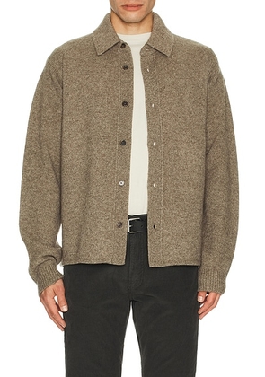 FRAME Long Sleeve Shirt Sweater in Dark Taupe - Taupe. Size XL/1X (also in ).