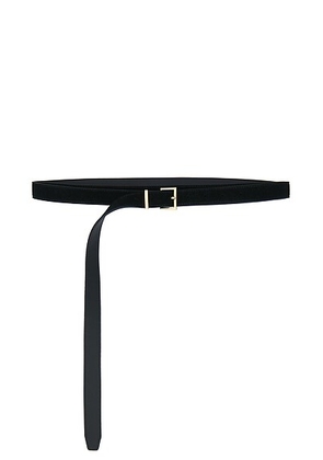 FRAME The Double Wrap Belt in Black - Black. Size XS/S (also in M/L).