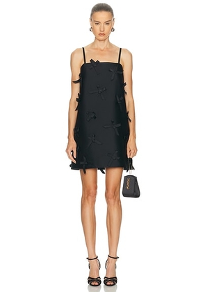 Jil Sander Bow Pressed Mini Dress in Black - Black. Size 38 (also in 34).