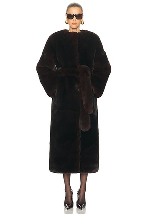 Cult Gaia Martina Coat in Java - Chocolate. Size S (also in ).