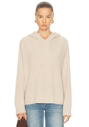 Jenni Kayne Cashmere Fisherman Hoodie in Oatmeal - Beige. Size S (also in L, XL).