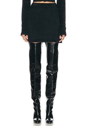 Helmut Lang Mini Eyelash Skirt in Black - Black. Size M (also in XS, S, L).