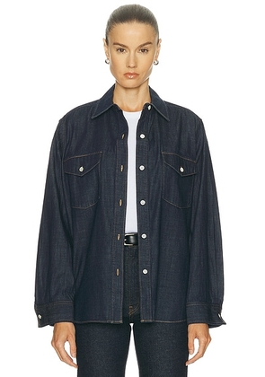 Jenni Kayne Colt Shirt in Dark Denim - Blue. Size M (also in L, S, XL, XS).