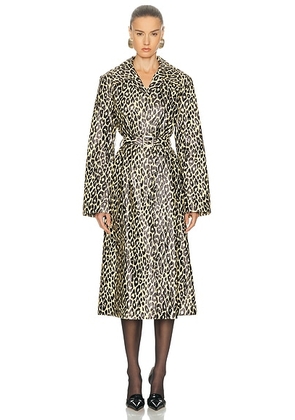 Jil Sander Trench Coat in Canvas Beige - Cream,Black. Size 36 (also in 34, 38, 40).