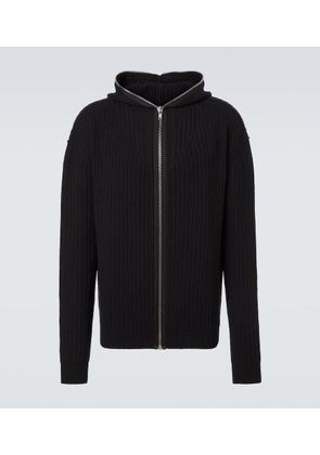 Rick Owens Ribbed-knit virgin wool zip-up sweater