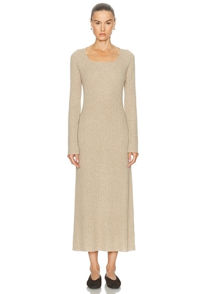 Guest In Residence Wide Rib Dress in Taupe - Taupe. Size XL (also in L).