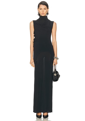 Jean Paul Gaultier Lingerie Garter Long Dress in Dark Navy - Navy. Size 36 (also in 38, 40, 42).