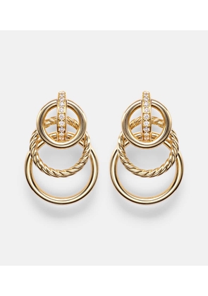 David Yurman DY MercerÂ® Triple 18kt gold earrings with diamonds