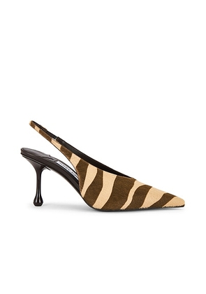 Jimmy Choo Isa 80 Slingback Pump in Chocolate Mix - Chocolate. Size 37 (also in 36, 37.5, 38, 39).