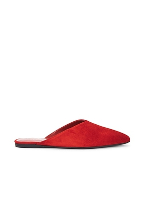 HERBERT LEVINE Homebody Suede Mule in Beth Red - Red. Size 36.5 (also in 36, 37, 37.5, 39, 39.5, 40).