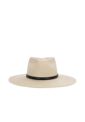 Janessa Leone Beck Fedora Hat in Pebble - Grey. Size M (also in L, S).