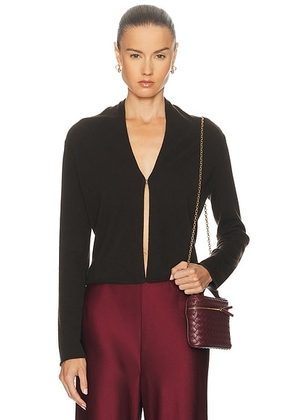 Guest In Residence Stealth Cardigan in Burnt Cocoa - Chocolate. Size M (also in XS, S, L, XL).
