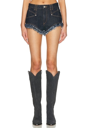 Isabel Marant Eneidala Short in Dark Midnight - Blue. Size 40 (also in 38, 42).