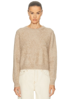 Guest In Residence Grizzly Crew Sweater in Taupe - Tan. Size L (also in XS, M, XL).