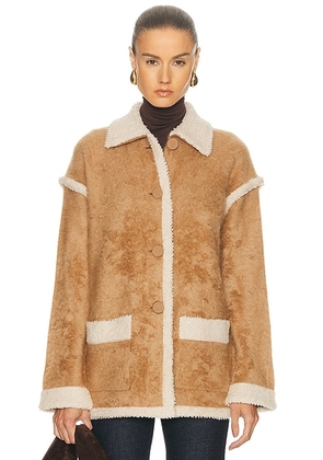 Guest In Residence Grizzly Jacket in Almond & Oatmeal - Brown. Size M (also in L, XL).