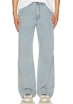 Honor The Gift Indigo Wide Leg Pant in Light Indigo - Blue. Size 36 (also in 38).