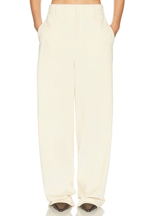 Helsa The Baggy Trouser in Corduroy in Cream - Cream. Size M (also in XS, S).