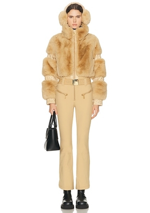 Goldbergh Lieke Ski Suit in Caramello - Tan. Size 36 (also in 40).