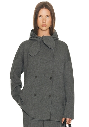 Helsa Else Knit Jacket in Grey - Grey. Size M (also in XS, S, L, XL).