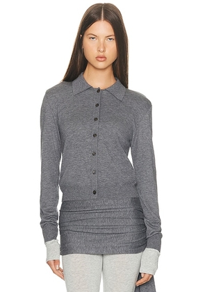 Helsa Kerstin Knit Cardigan in Medium Heather Grey - Grey. Size M (also in XXS, XS, S, L, XL).