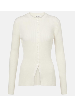 Rohe Ribbed-knit cotton crepe cardigan