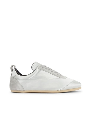 Jil Sander Suede Sneaker in Acqua - Silver. Size 38 (also in 36, 39, 40, 41).