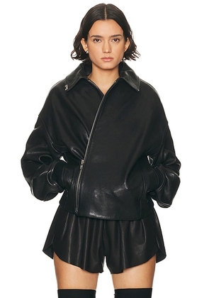 HAELO Wrap Flight Bomber in Black - Black. Size M (also in L, S, XL, XS, XXS).