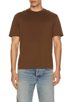 FRAME Light Cotton Tee in Caramel - Brown. Size M (also in S, XL/1X, XXL/2X).