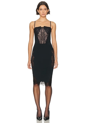 HAELO Collage Corset Dress in Black - Black. Size M (also in L, S, XL, XS, XXS).