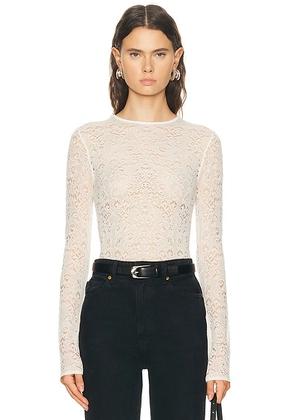 Gabriela Hearst Evander Top in Ivory - White. Size M (also in L, S, XS).