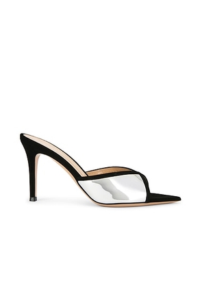 Gianvito Rossi Mule Sandal in Black & Silver - Black. Size 37 (also in 36, 36.5, 37.5, 38.5, 41).