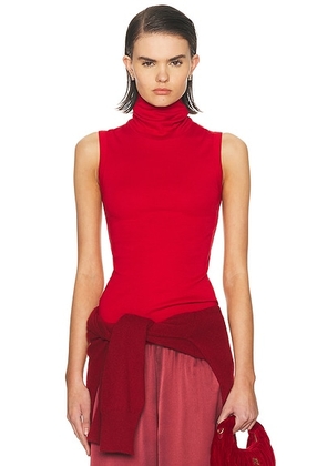 FLORE FLORE Dinah Tank Top in Red - Red. Size M (also in L, S, XS).