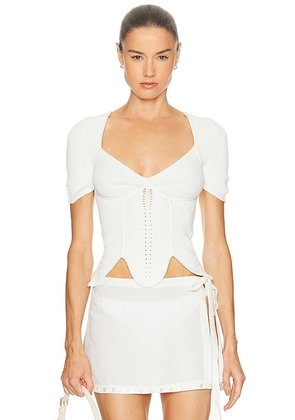 Cult Gaia Eliza Top in Off White - Ivory. Size M (also in XS, S, L).