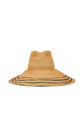 Janessa Leone Waverly Bucket Hat in Navy & Sand - Neutral. Size L (also in M, S, XL).