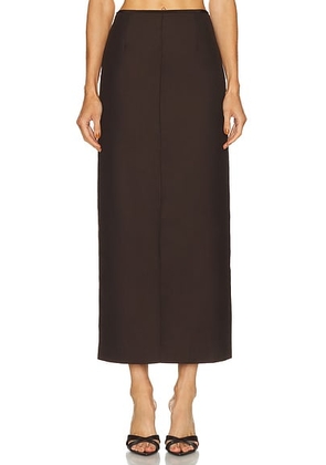 House of Dagmar Pencil Maxi Skirt in Chocolate Brown - Chocolate. Size 34 (also in ).
