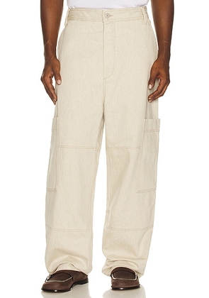 JACQUEMUS Le Cargo De-nimes Carre in Light Beige - Cream. Size 36 (also in ).